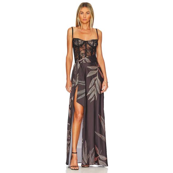 Katie May Shannon Corset Lace Gown Ruffle Gala Formal Floral Party Whimsigoth XS - Picture 2 of 16